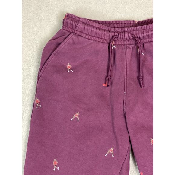 Jordan Essentials Pants Mens M Burgundy All Over Print Tapered Jogger Sweatpants - Picture 3 of 15